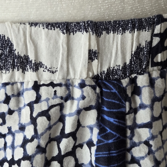 Banana Republic Boho Multi-Print Patchwork Preppy Navy Mini Skirt - Picture 7 of 13